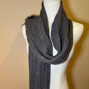 NWT Adrienne Landau the Lyla Wool Scarf OS Grey